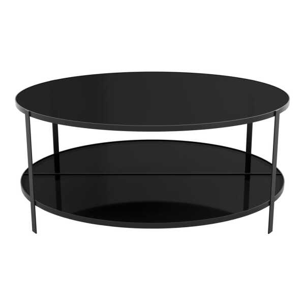 AYTM - Fumi Couchtisch, ⌀ 90 x H 37 cm, schwarz