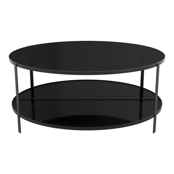 AYTM - Fumi Couchtisch, ⌀ 90 x H 37 cm, schwarz