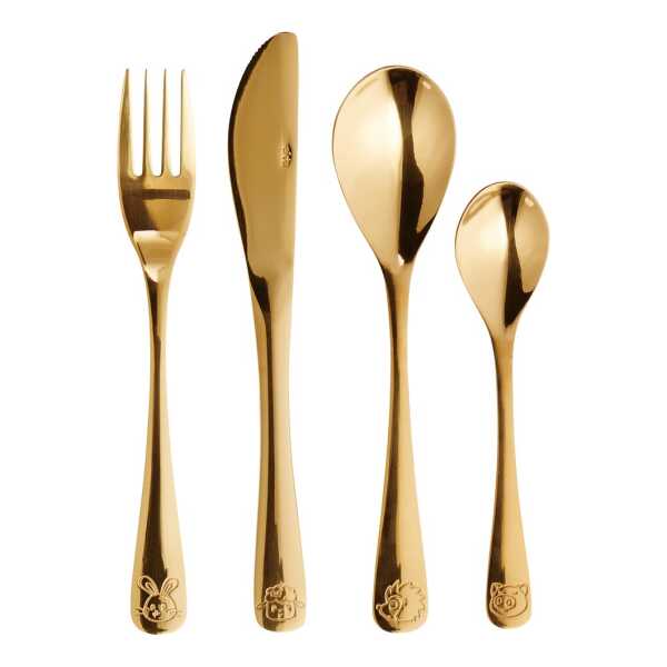 Aida Aida Kinderbesteck 4 Teile Gold