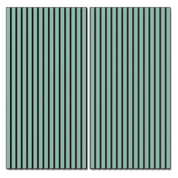 Akustikpaneel Lino Aquavert MDF Schwarz Filz Schwarz 60 cm x 120 cm 2 Stück