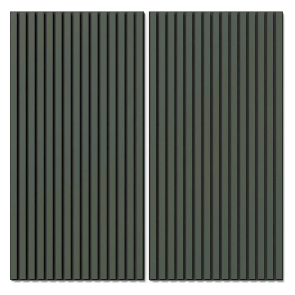 Akustikpaneel Lino Conifer MDF Schwarz Filz Schwarz 60 cm x 120 cm 2 Stück