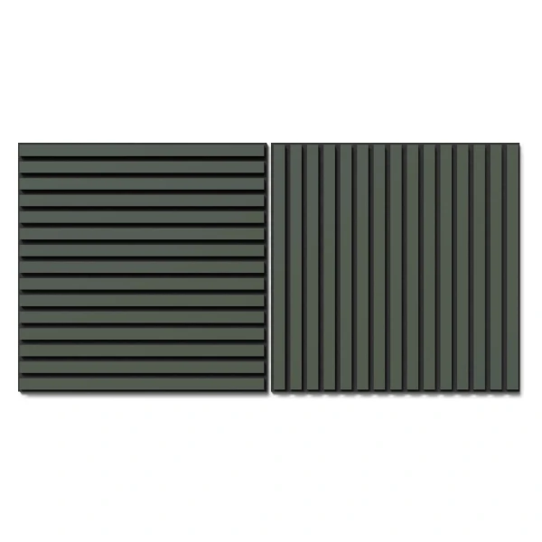 Akustikpaneel Lino Conifer MDF Schwarz Filz Schwarz 60 cm x 60 cm 2 Stück