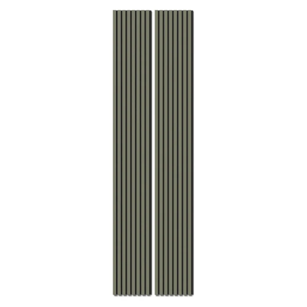 Akustikpaneel Lino Olive MDF Schwarz Filz Schwarz 32 cm x 240 cm 2 Stück