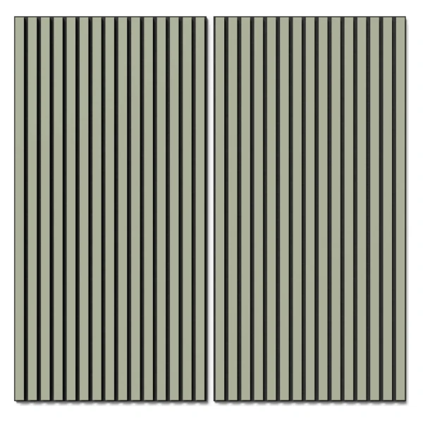 Akustikpaneel Lino Vapour MDF Schwarz Filz Schwarz 60 cm x 120 cm 2 Stück