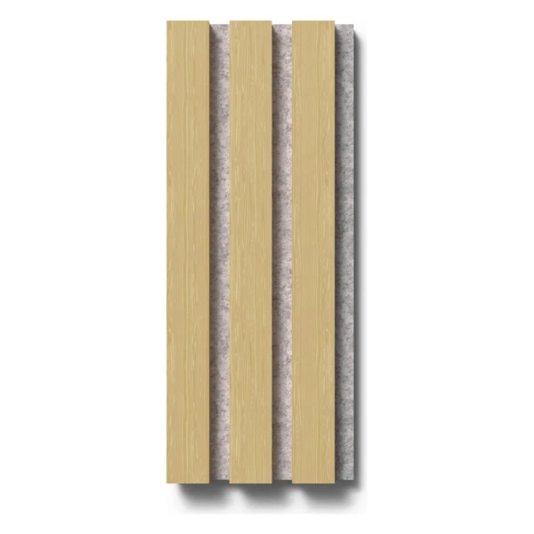 Akustikpaneel-Muster Eiche Unbehandelt MDF Braun Filz Grau 29,5 cm x 15 cm