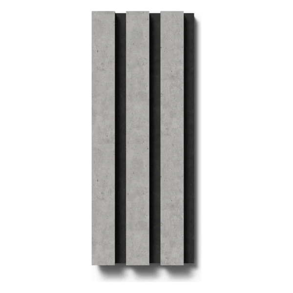 Akustikpaneel-Muster Laminat Betongrau Filz Schwarz 29,5 cm x 15 cm