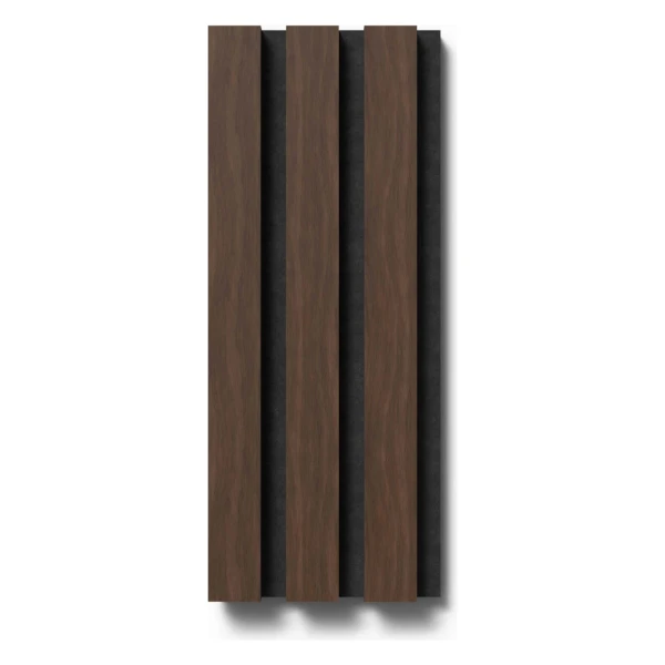 Akustikpaneel-Muster Walnuss Natur Geölt MDF Schwarz Filz Schwarz 29,5 x 15 cm