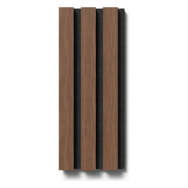 Akustikpaneel-Muster Walnuss Unbehandelt MDF Schwarz Filz Schwarz 29,5 x 15 cm