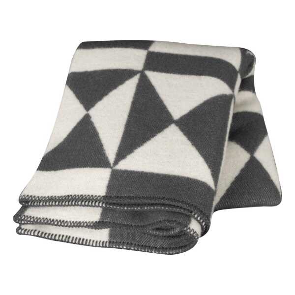 Almedahls Bows Wolldecke 130 x 170cm Grau