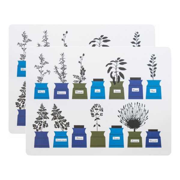 Almedahls Persons kryddskåp Tischset 30x40 cm 2er-Pack Blau