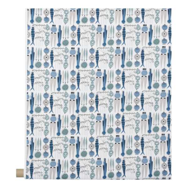 Almedahls Picknick Stoff blau-beige