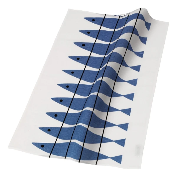 Almedahls Sill Geschirrtuch Weiß/blau