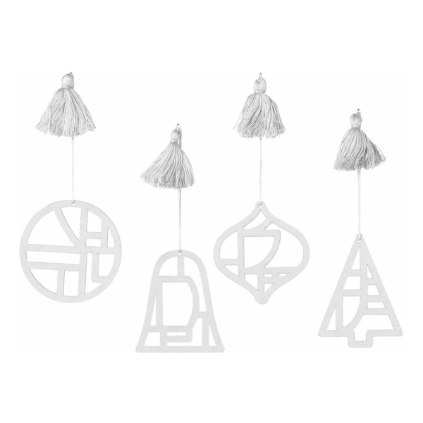 Anhänger Set Fili Papier white