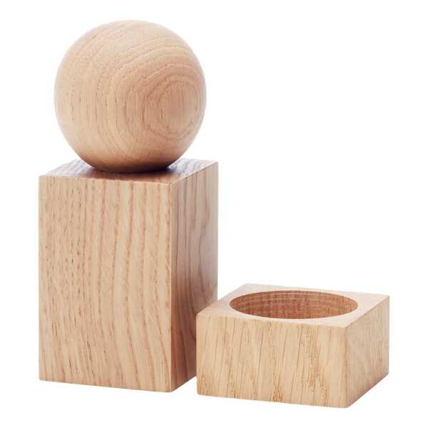 Applicata Twist Gewürzmühle und Salzschale Eiche