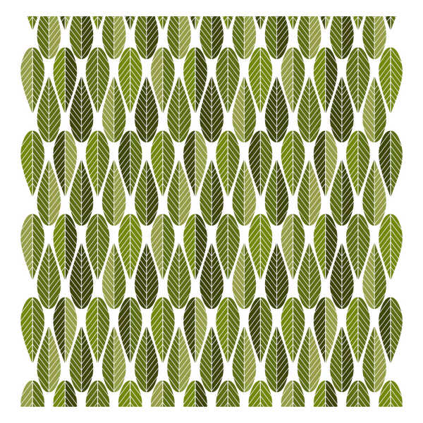 Arvidssons Textil Blader Stoff Grün