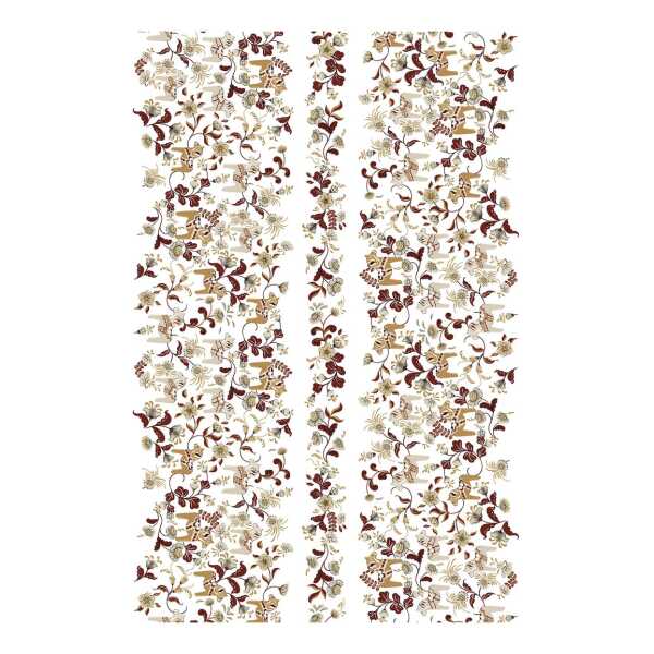 Arvidssons Textil Leksand bedruckter Stoff Rot ;Beige