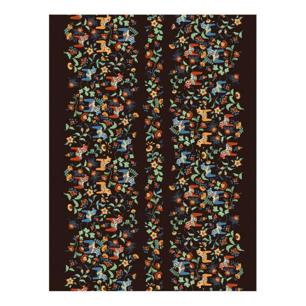 Arvidssons Textil Leksand bedruckter Stoff Schwarz