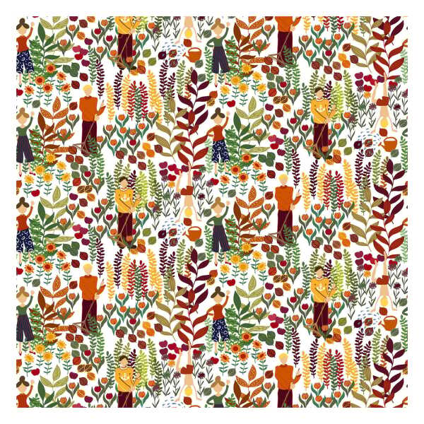 Arvidssons Textil Trädgård Stoff Rost