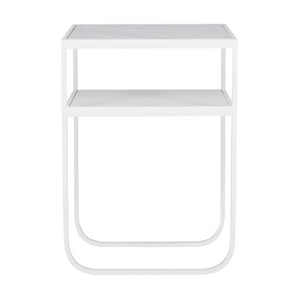 Asplund Nati Tati High Konsolentisch Marmor Carrara, Gestell White