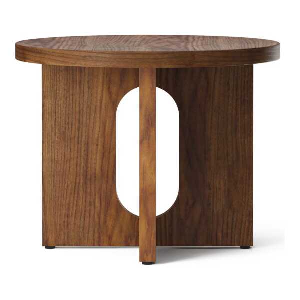 Audo Copenhagen Androgyne Beistelltisch Ø50cm Walnusssockel Walnuss-Tischplatte