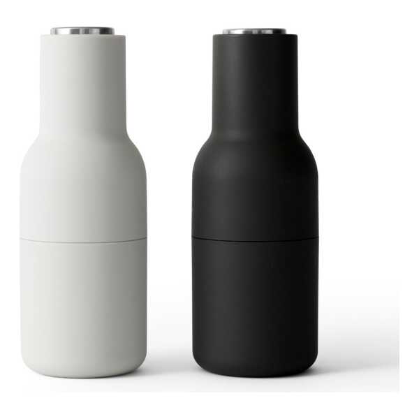 Audo Copenhagen Bottle Grinder Gewürzmühle 2er Pack Ash-carbon (Stahl Deckel)