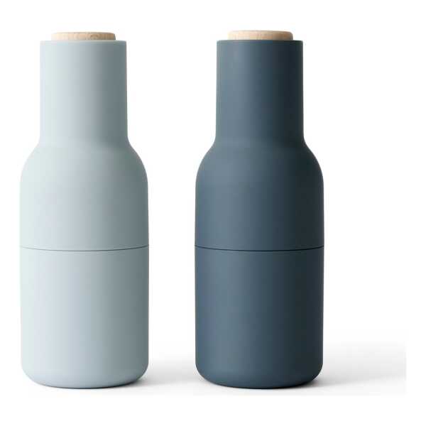 Audo Copenhagen Bottle Grinder Gewürzmühle 2er Pack Blues (Buchen Deckel)