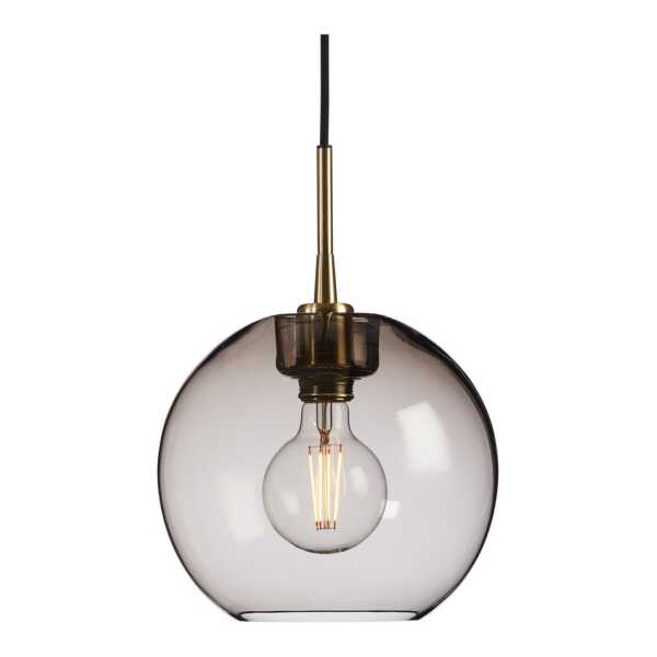 Belid Gloria Pendelleuchte Ø26cm Messing-Rauchglas