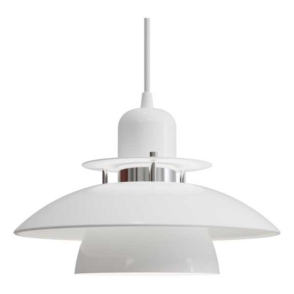 Belid Primus IV Pendelleuchte Ø28 cm Blankweiß-Chrom
