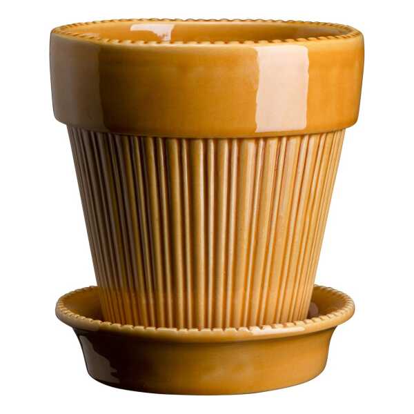 Bergs Potter Simona Blumentopf glasiert Ø 18 cm Yellow