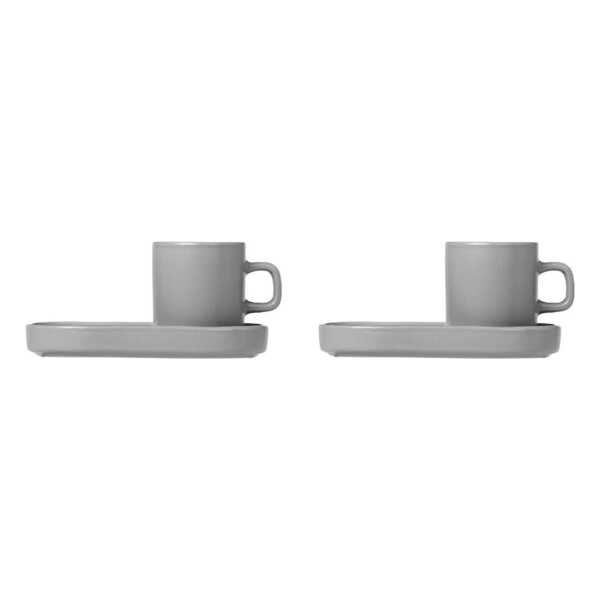 Blomus - Pilar Espressotasse, mirage grau (2er-Set)