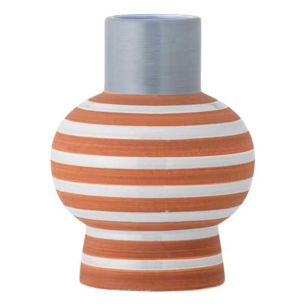 Bloomingville Lindir Vase 19 cm Blau-Braun
