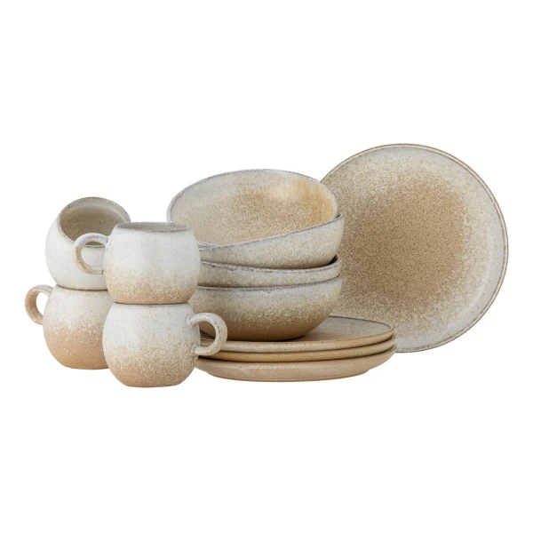 Bloomingville Paula Frühstücksset 12 Teile Natur