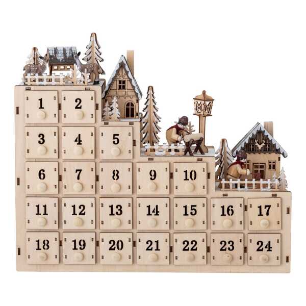 Bloomingville Richie Adventskalender 33 x 38cm Natur