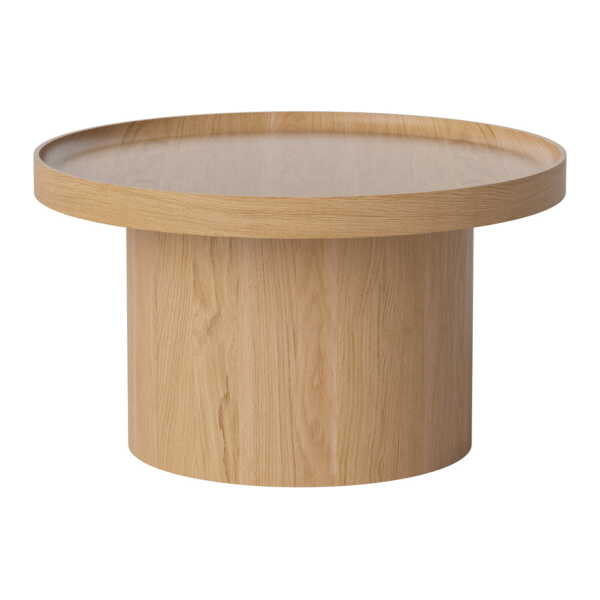 Bolia - Plateau Couchtisch, ⌀ 61 cm, Eiche lackiert