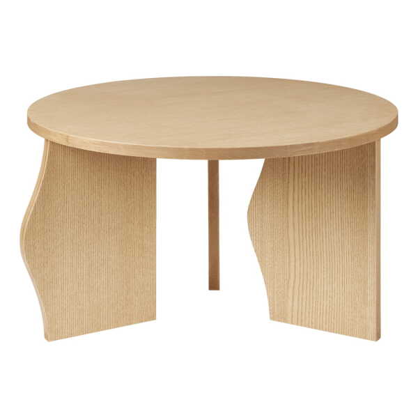Broste Copenhagen - Brook Couchtisch, ⌀ 60 x H 35 cm, Eschenfurnier geölt