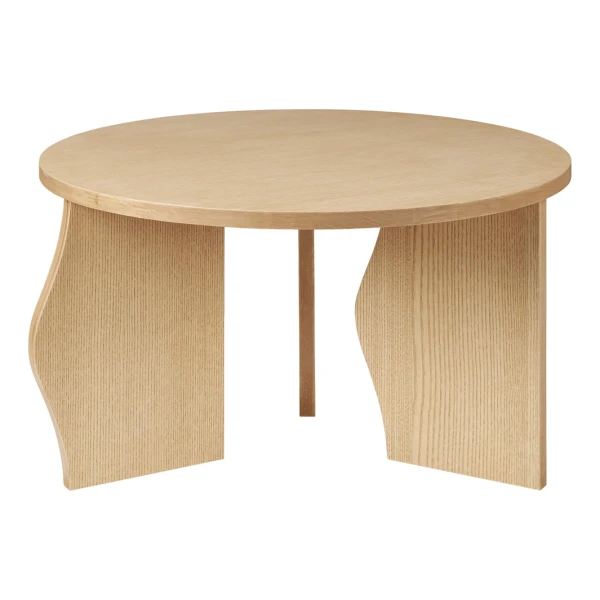 Broste Copenhagen - Brook Couchtisch, ⌀ 60 x H 35 cm, Eschenfurnier geölt