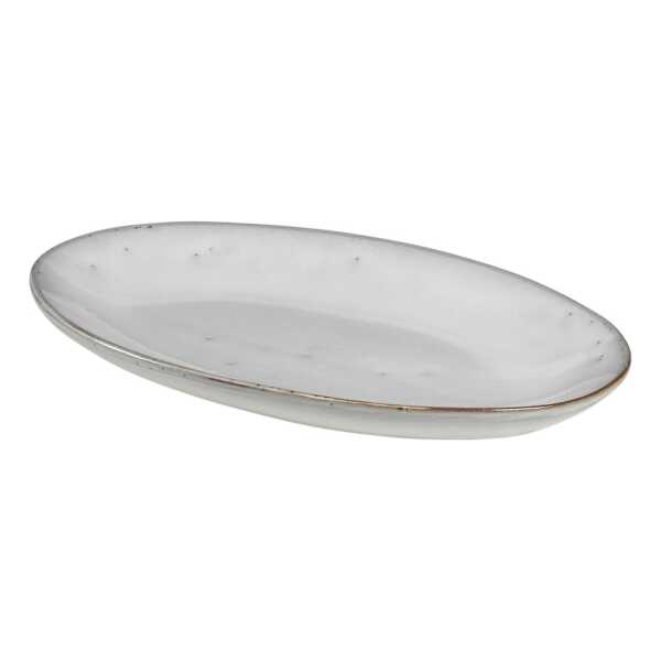 Broste Copenhagen Nordic Sand Servierteller oval 13,6 x 22cm