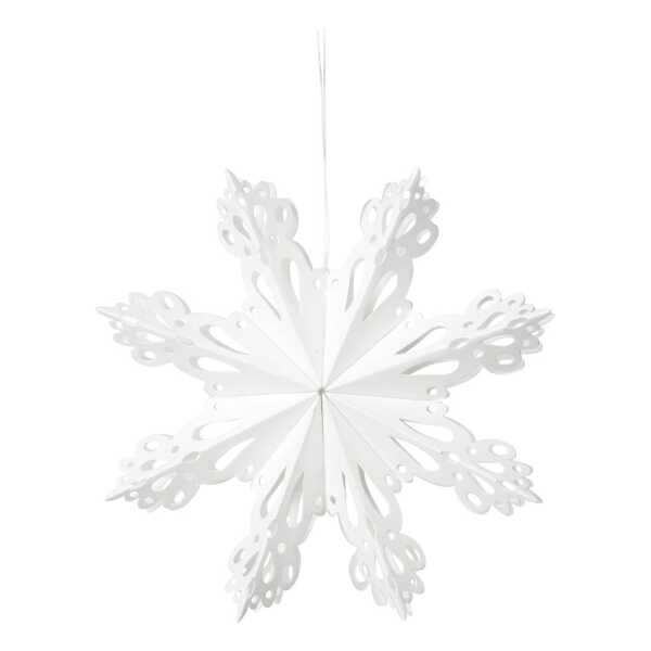 Broste Copenhagen Snowflake Weihnachtsdekoration White Ø15cm