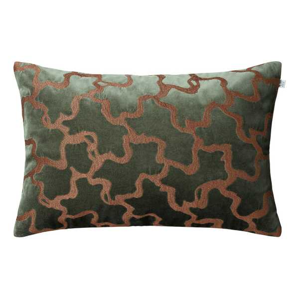 Chhatwal & Jonsson Chand Kissenbezug 40 x 60cm Forest green-cognac