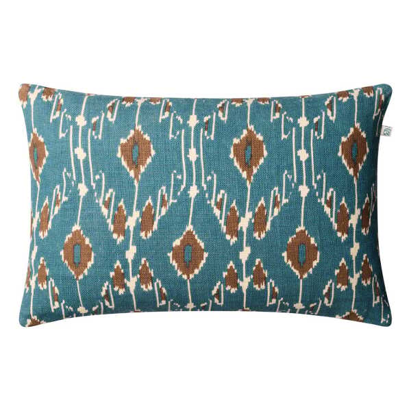 Chhatwal & Jonsson Ikat Goa Kissenbezug 60 x 40cm Heaven blue-taupe