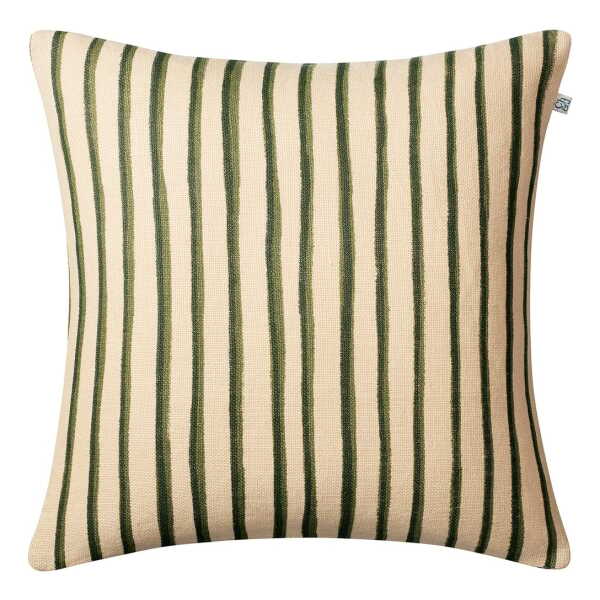 Chhatwal & Jonsson Jaipur Stripe Kissenbezug 50 x 50cm Beige-green-green