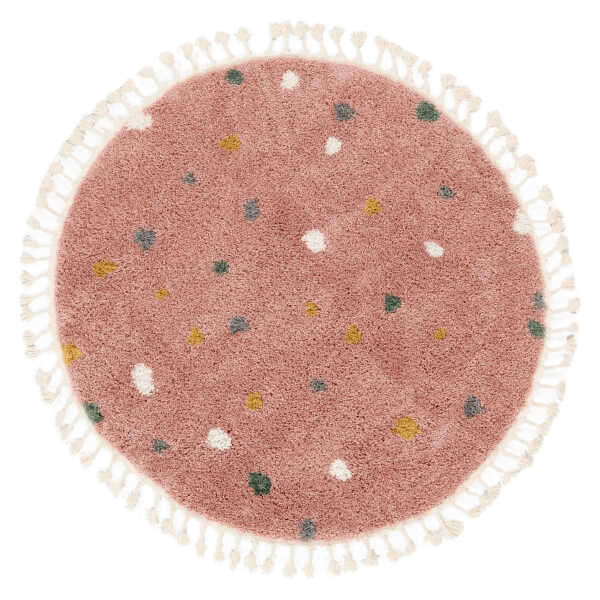 Confetti Teppich - Rosa ⌀ 150