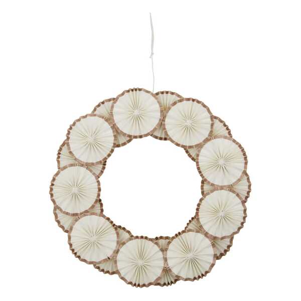 Deko Kranz Rosette off-white