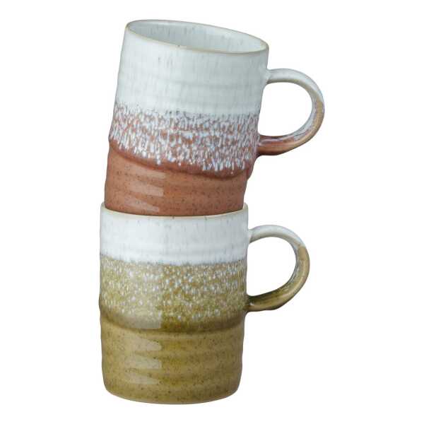 Denby Kiln Accents Becher 40 cl 2 Teile Ochre-rust