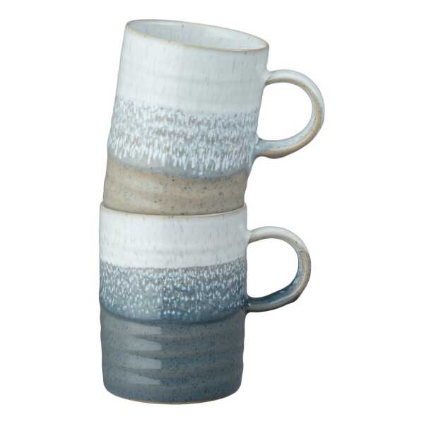 Denby Kiln Accents Becher 40 cl 2 Teile Taupe-slate