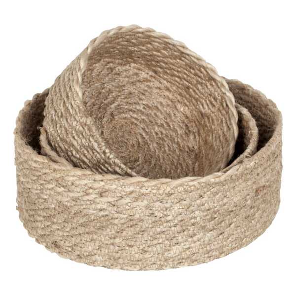 Dixie Twisted Brotkorb 3er Pack Natur-grau