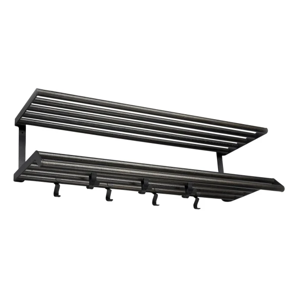 Essem Design Tamburin Hutablage 100cm Eiche schwarz gebeizt-schwarz