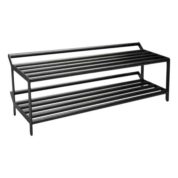 Essem Design Tamburin Schuhregal 100cm Eiche schwarz gebeizt-schwarz