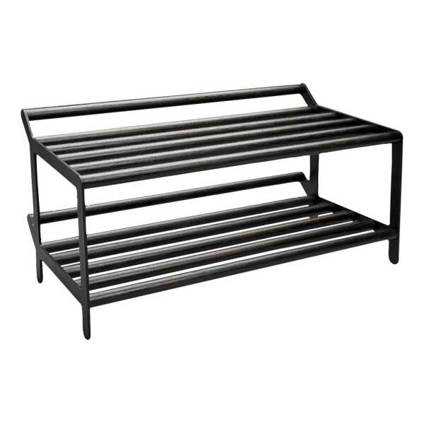 Essem Design Tamburin Schuhregal 60cm Eiche schwarz gebeizt-schwarz