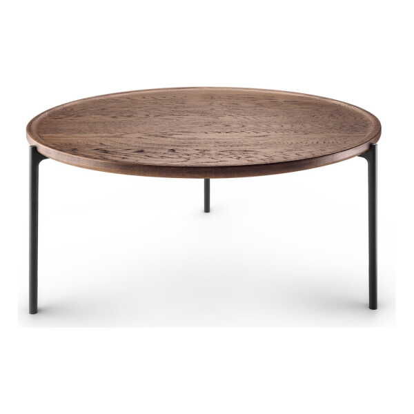 Eva Solo - Savoye Couchtisch, ⌀ 90 x H 42 cm, Eiche geräuchert / schwarz